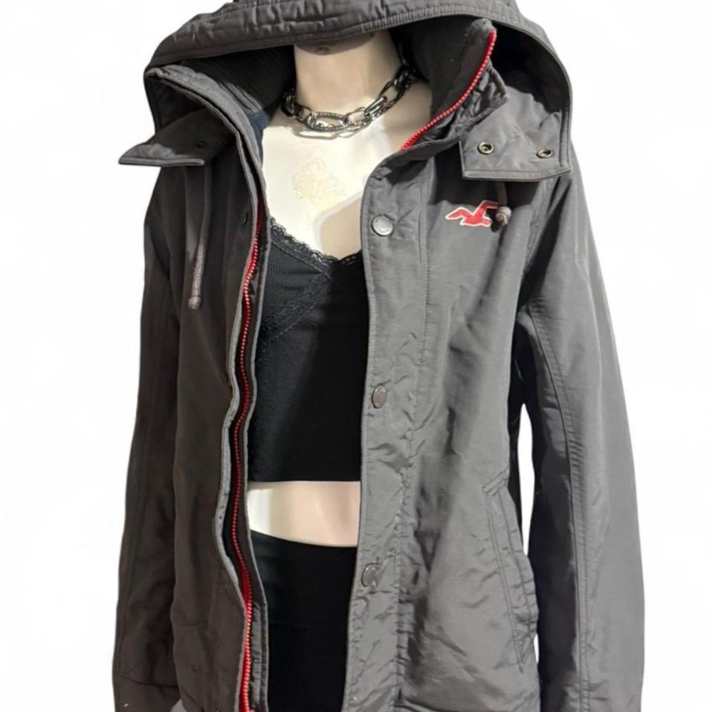 GORPCORE Hollister Charcoal Utility Jacket with Hood